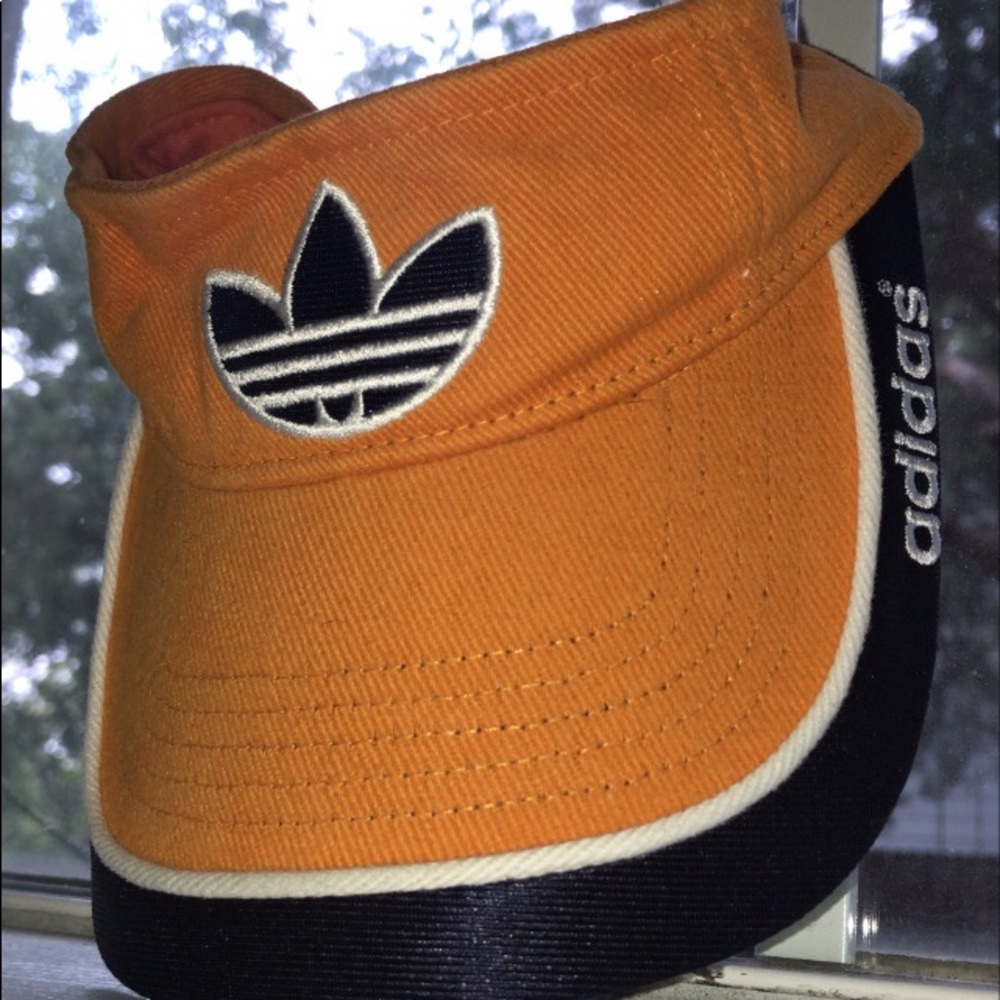 ADIDAS VISOR HAT ORANGE/NAVY BLUE